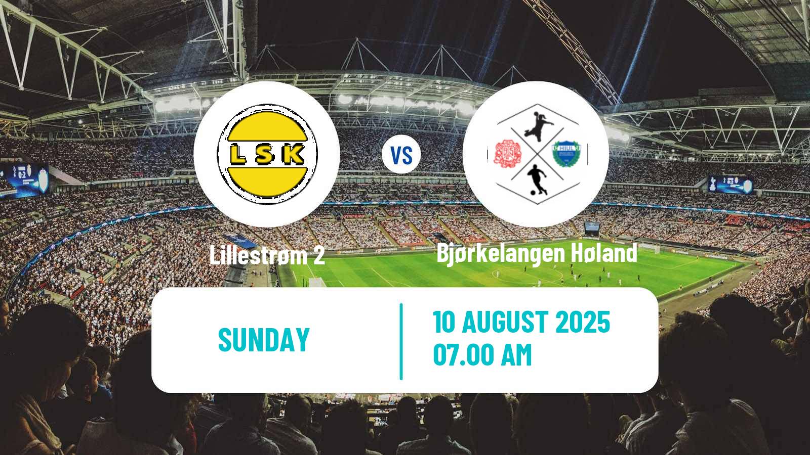 Football Norwegian Division 3 - Group 3 Lillestrøm 2 - Bjørkelangen Høland