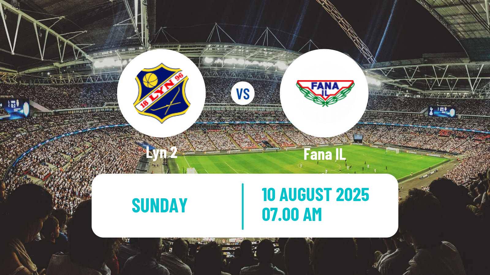 Football Norwegian Division 3 - Group 4 Lyn 2 - Fana