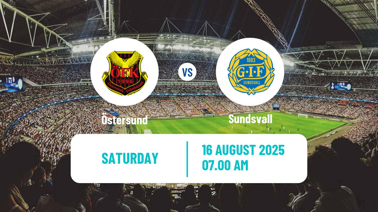 Football Swedish Superettan Östersund - Sundsvall