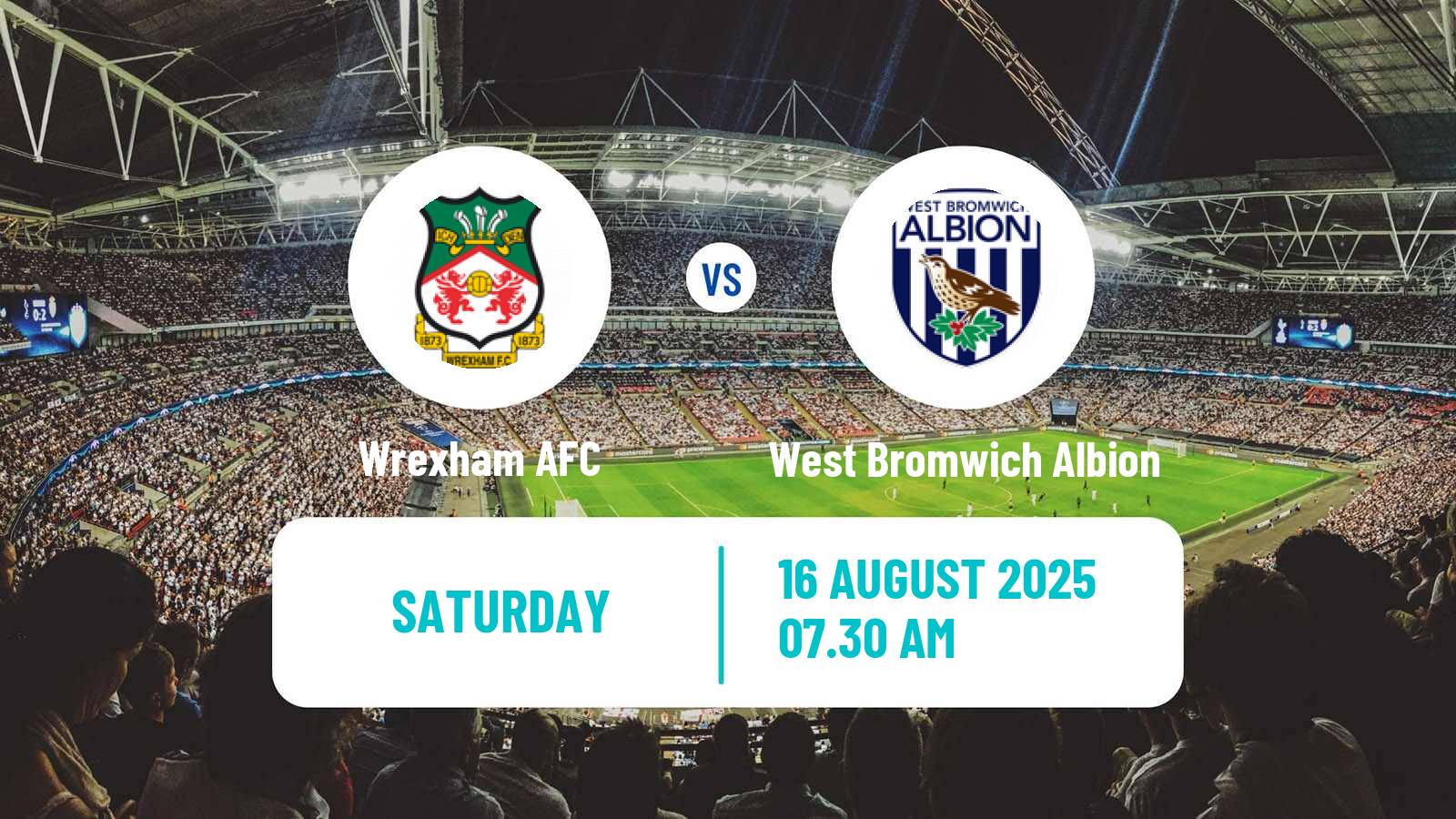 Football English League Championship Wrexham - West Bromwich Albion