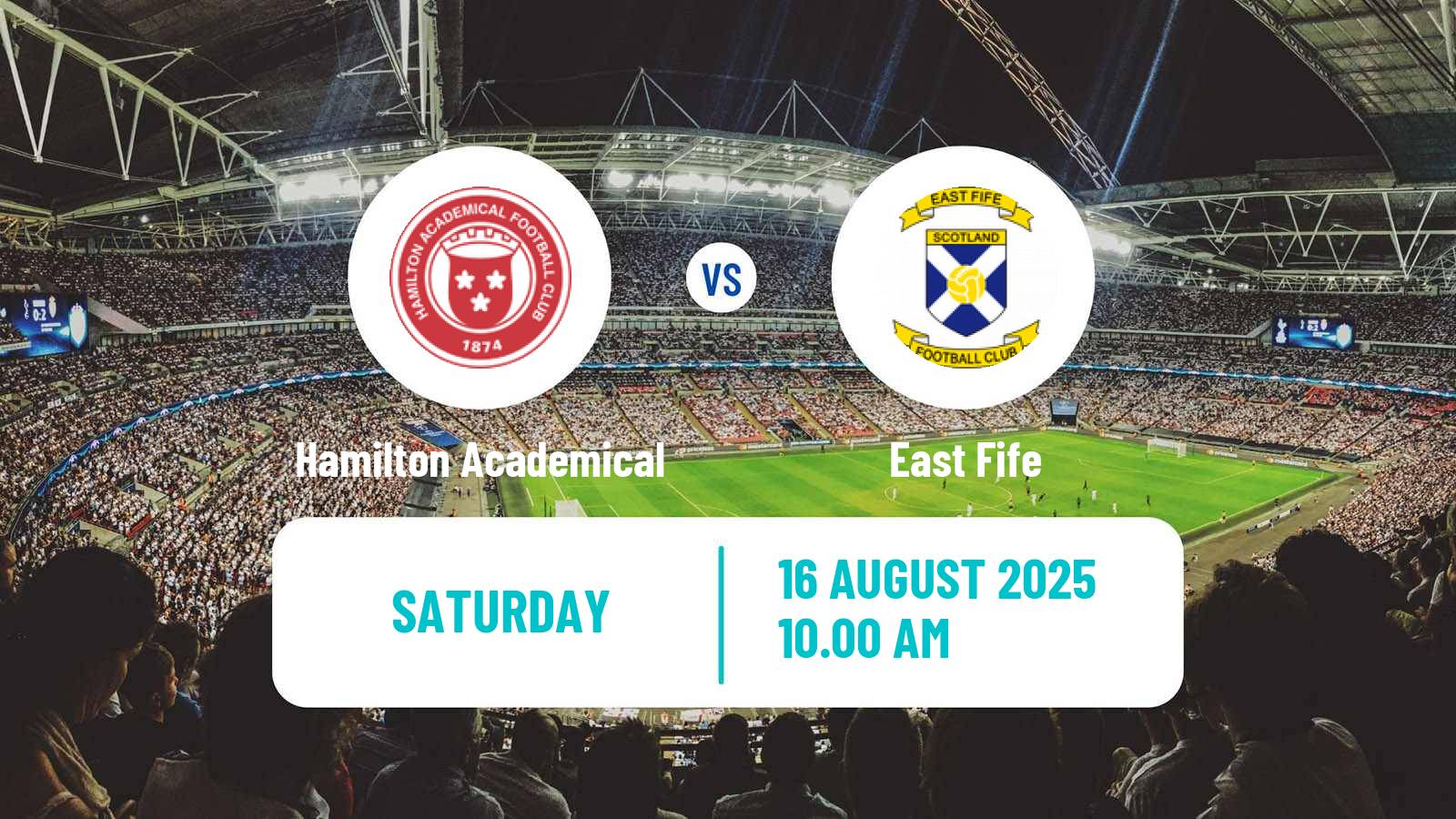 Football Scottish League One Hamilton Academical - East Fife