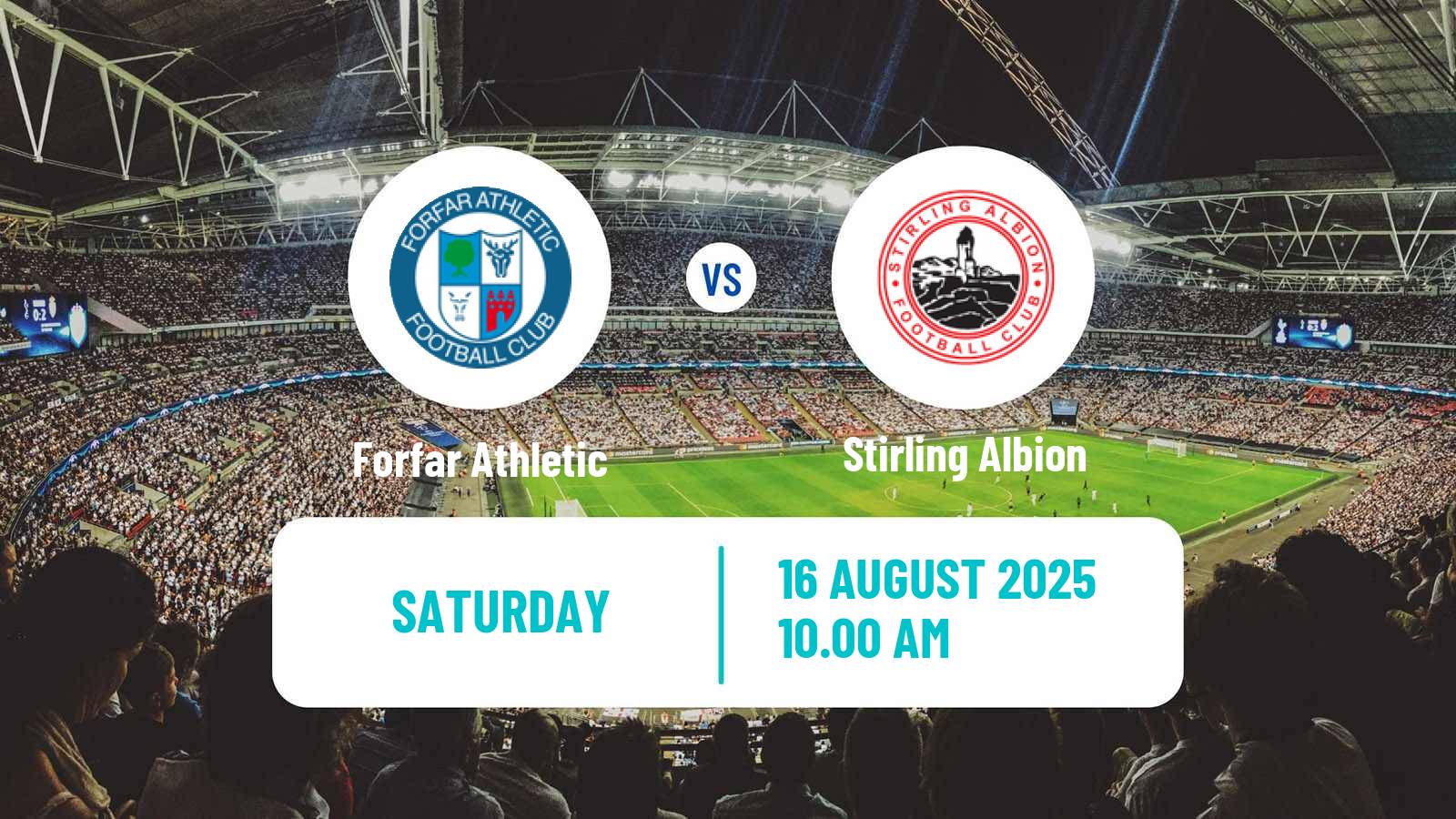 Football Scottish League Two Forfar Athletic - Stirling Albion