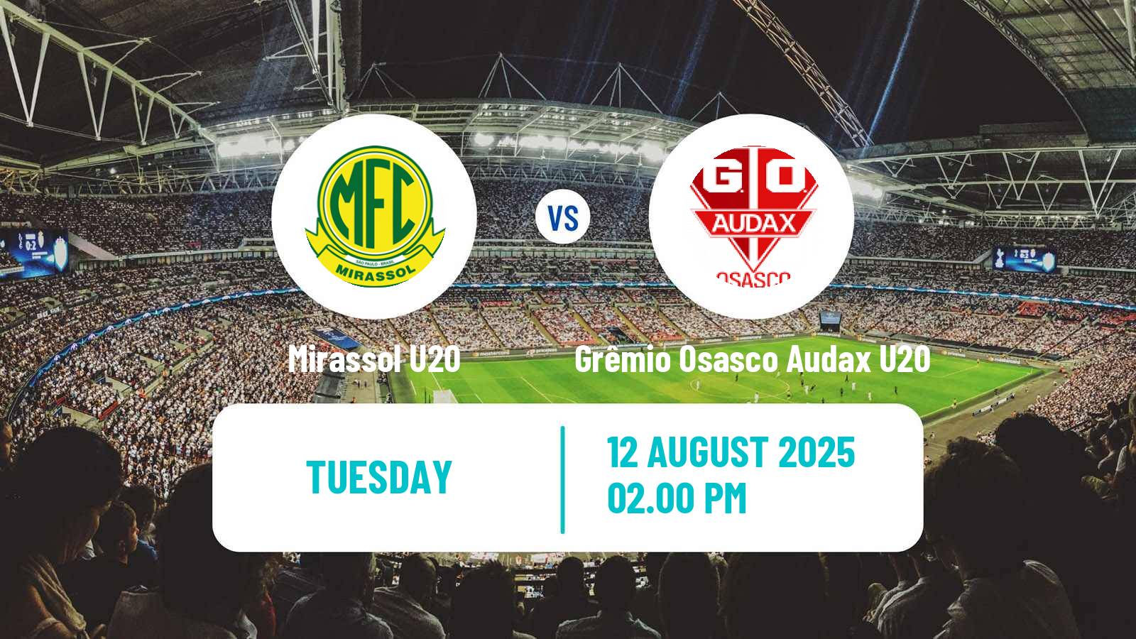 Football Brazilian Paulista U20 Mirassol U20 - Grêmio Osasco Audax U20