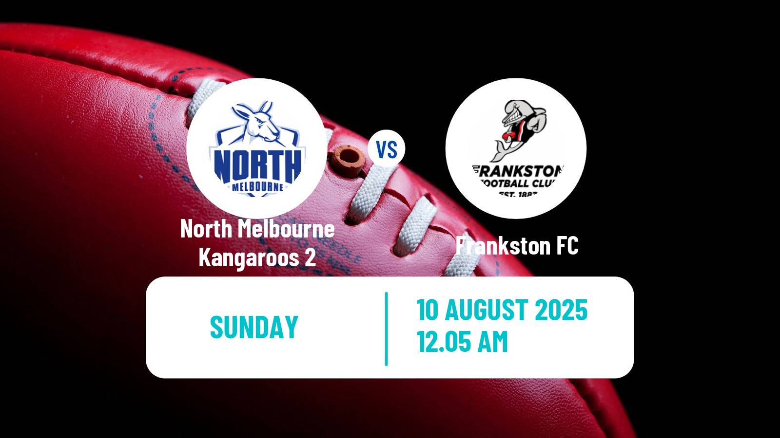 Aussie rules VFL North Melbourne Kangaroos 2 - Frankston