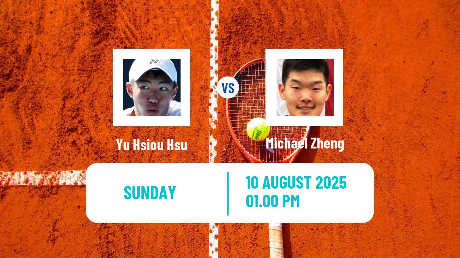 Tennis Chicago Challenger Men Yu Hsiou Hsu - Michael Zheng
