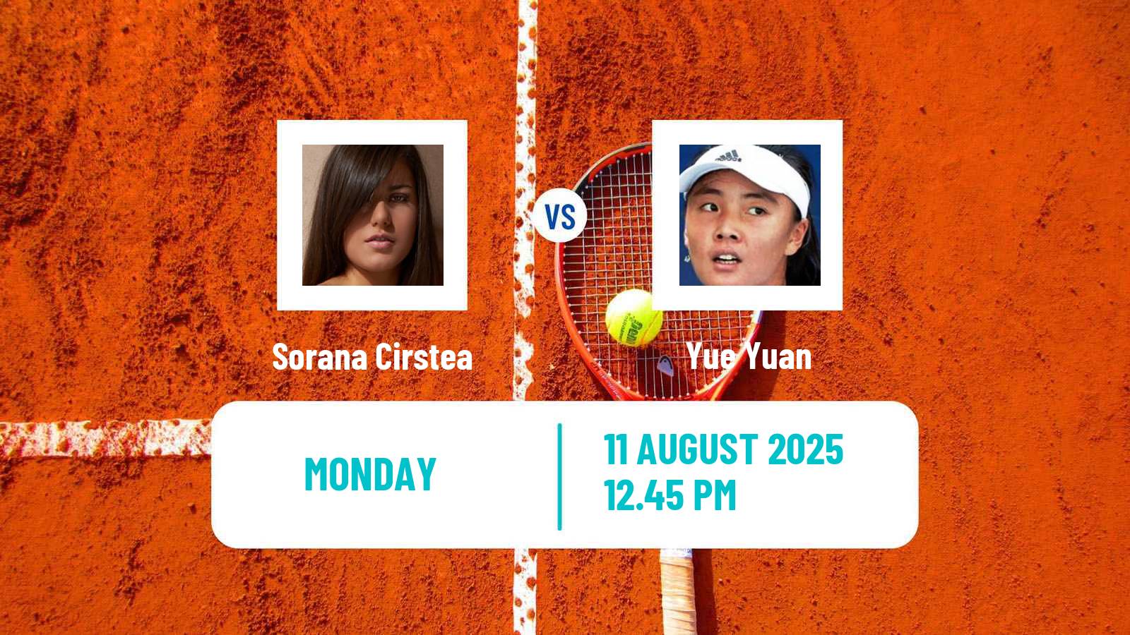 Tennis WTA Cincinnati Sorana Cirstea - Yue Yuan