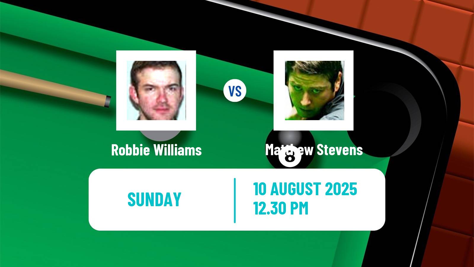 Snooker Saudi Arabia Masters Robbie Williams - Matthew Stevens