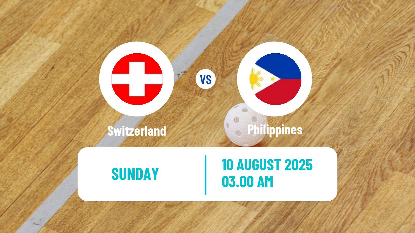 Floorball World Games Floorball Switzerland - Philippines