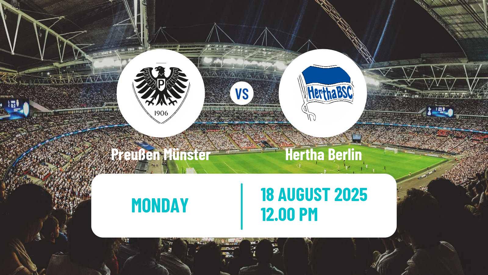 Football German DFB Pokal Preußen Münster - Hertha Berlin
