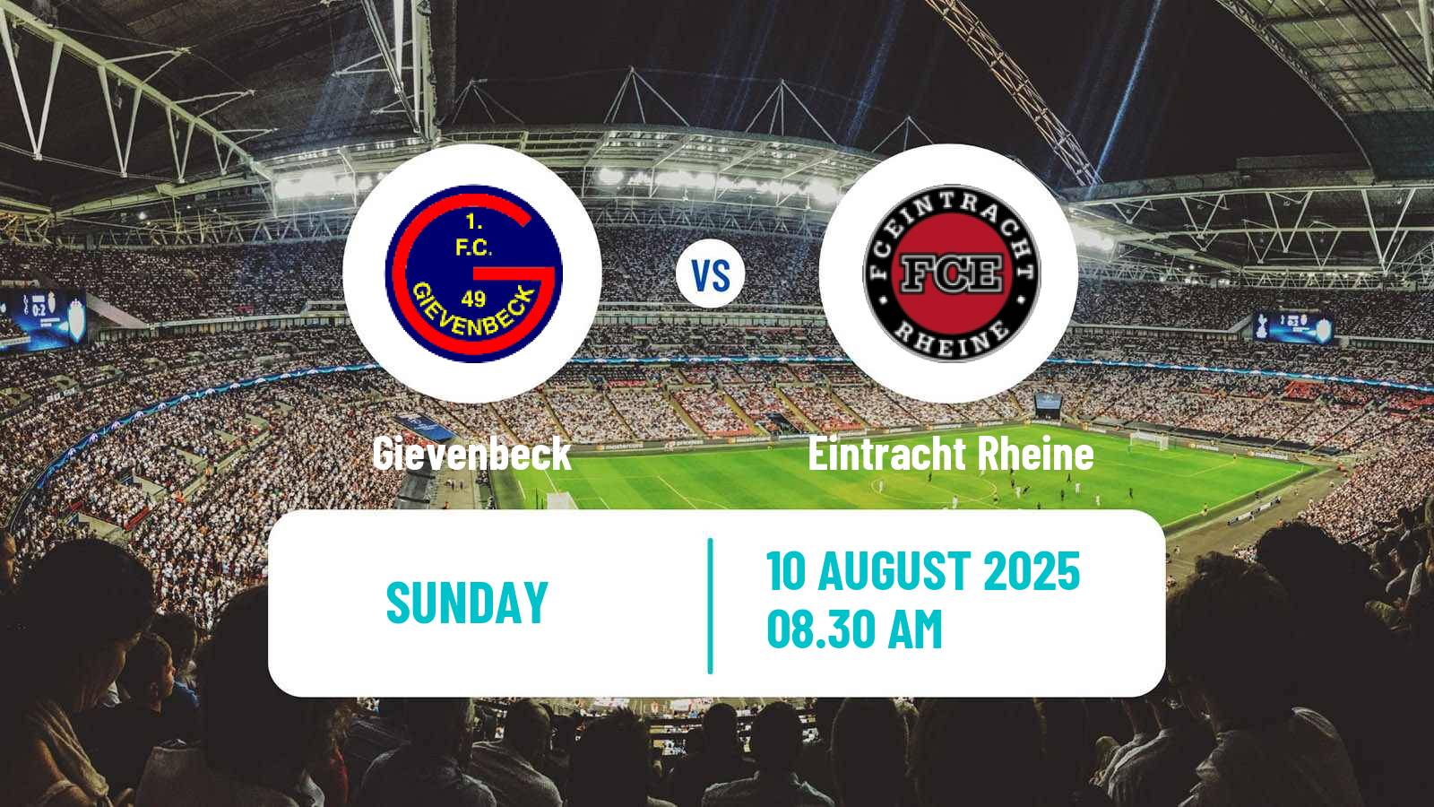 Football German Oberliga Westfalen Gievenbeck - Eintracht Rheine