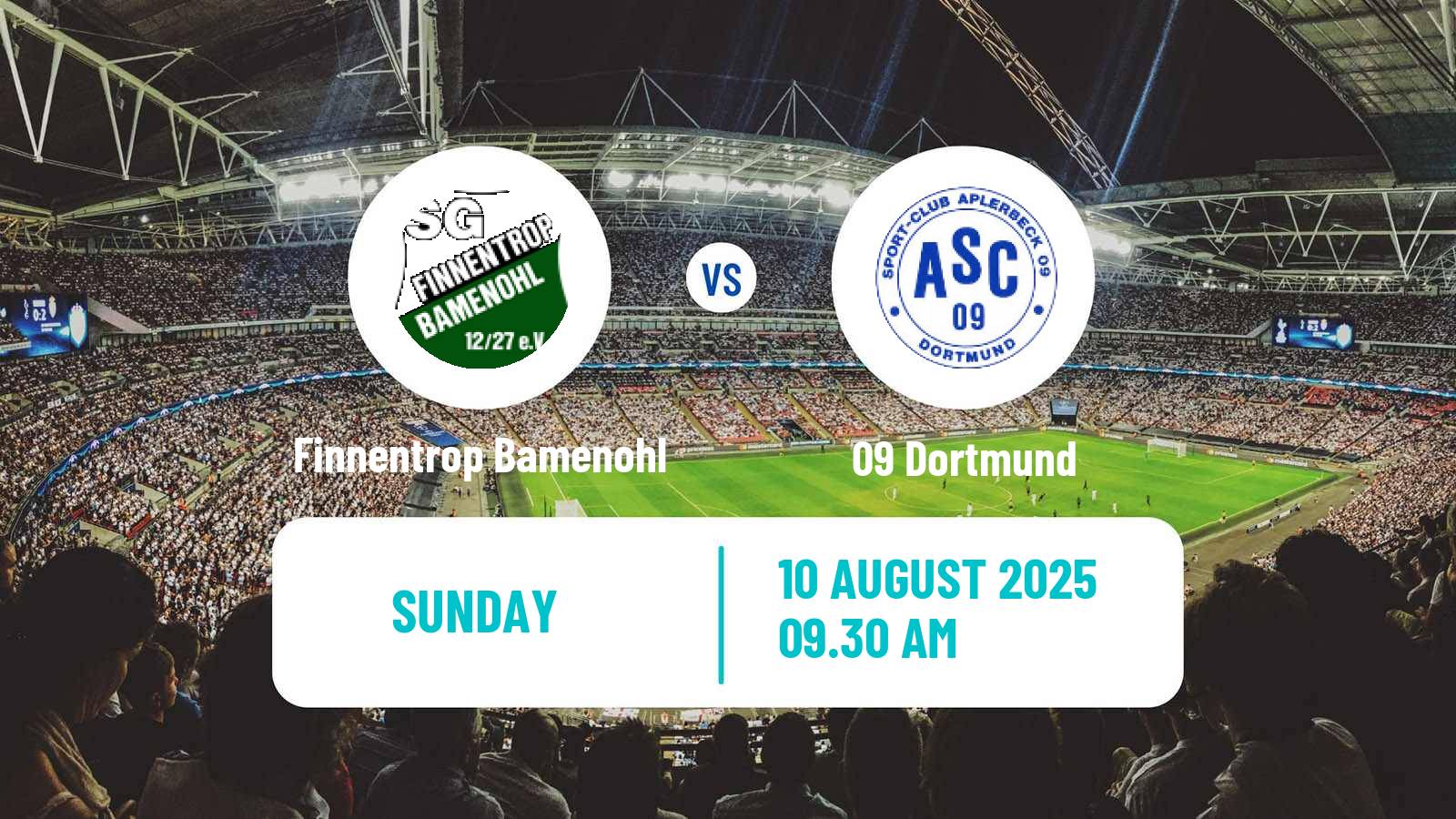 Football German Oberliga Westfalen Finnentrop Bamenohl - 09 Dortmund