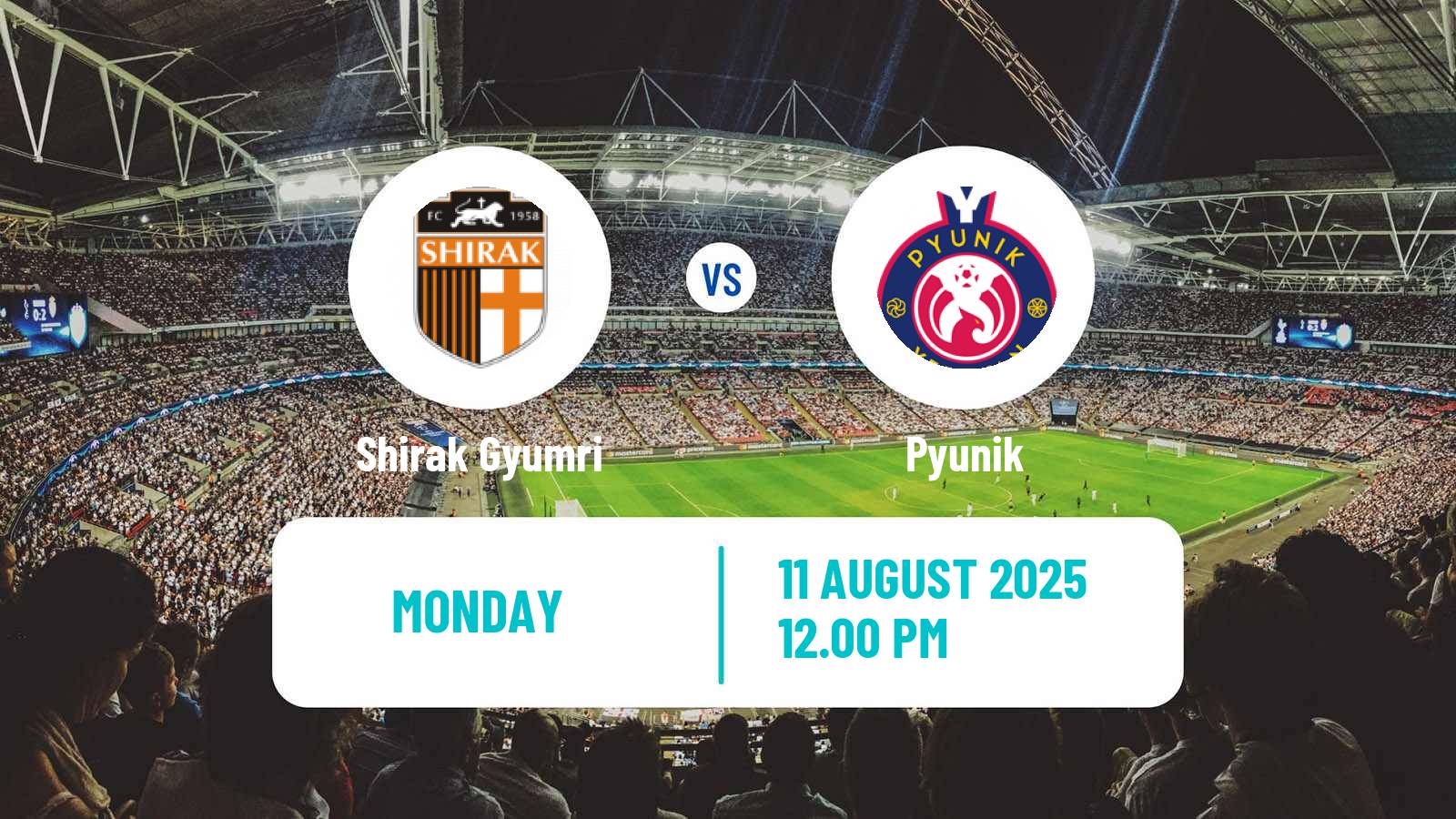 Football Armenian Premier League Shirak Gyumri - Pyunik