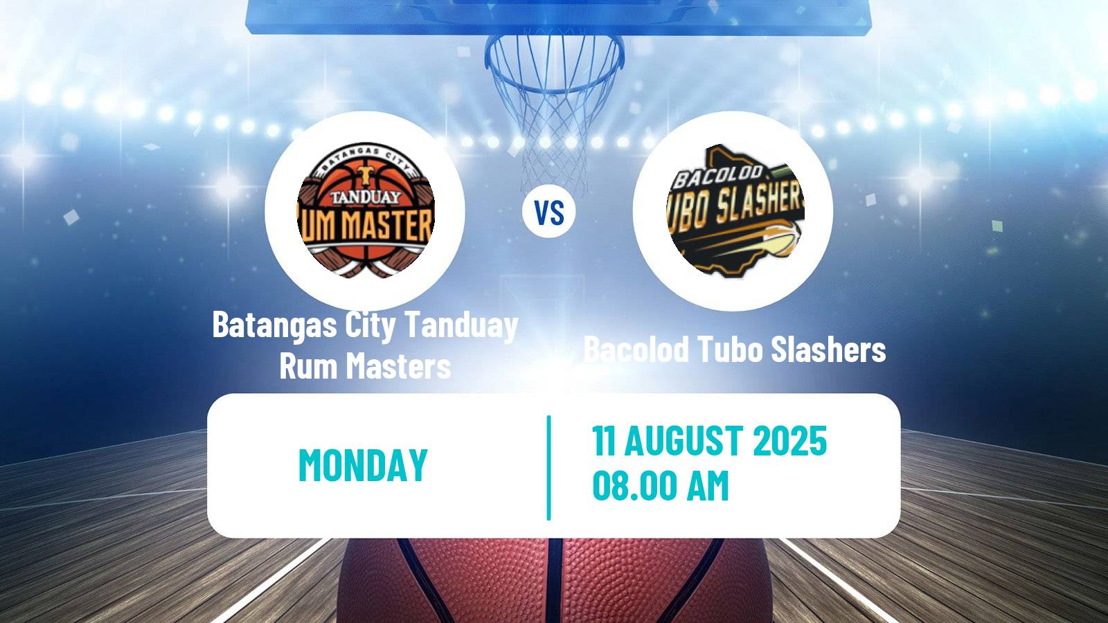 Basketball Philippines MBPL  Batangas City Tanduay Rum Masters - Bacolod Tubo Slashers