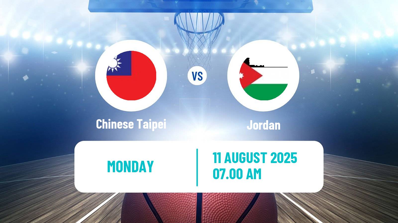 Basketball Asia Cup Basketball Chinese Taipei - Jordan