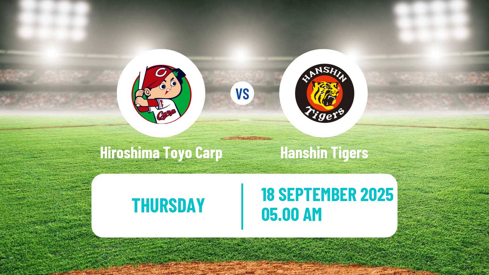 Baseball NPB Hiroshima Toyo Carp - Hanshin Tigers