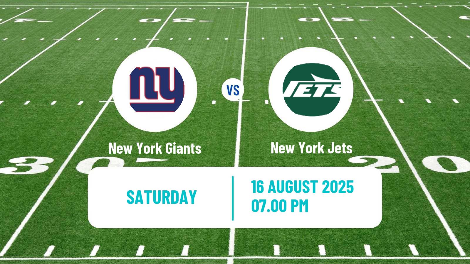 American football NFL New York Giants - New York Jets