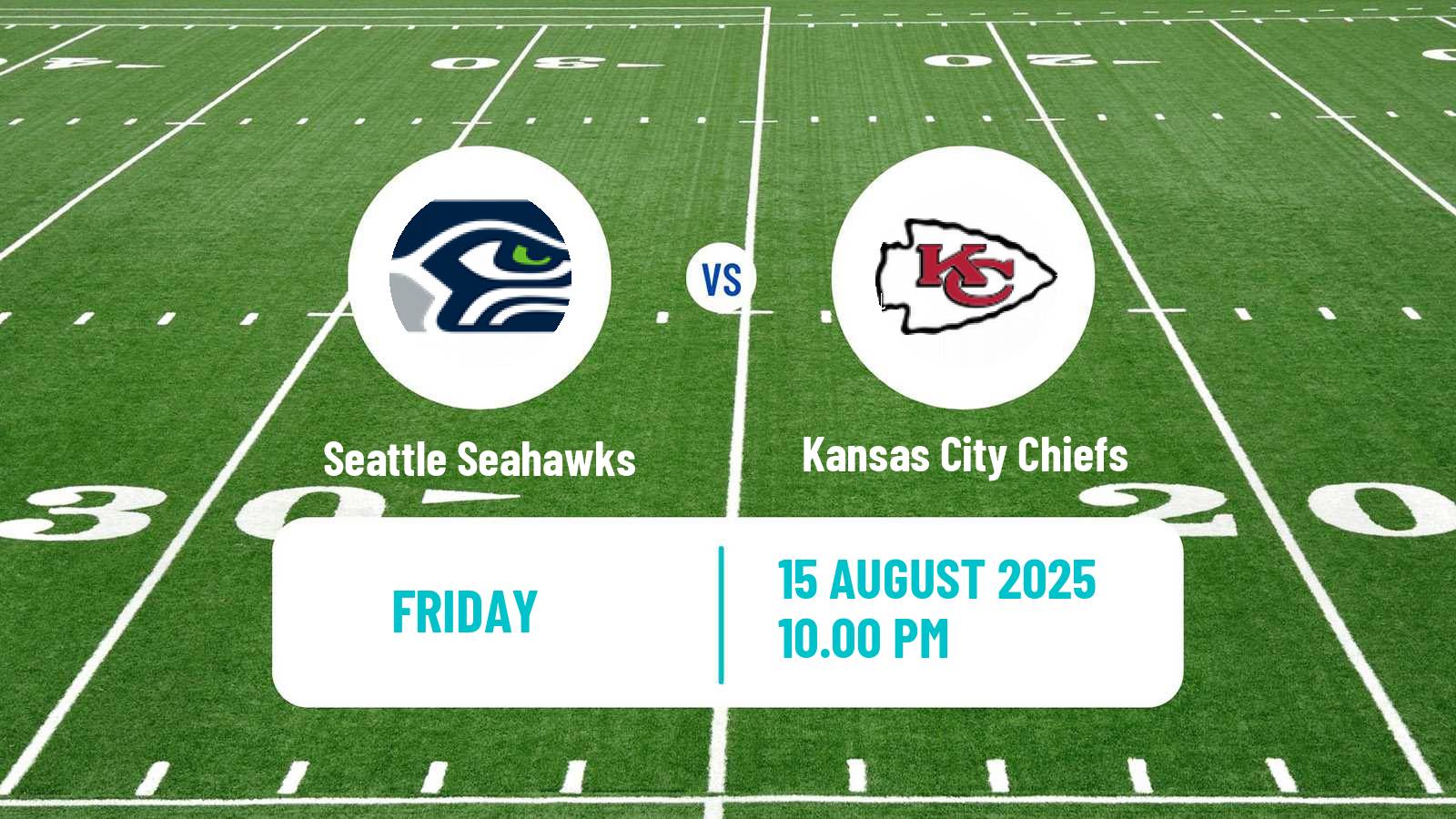 American football NFL Seattle Seahawks - Kansas City Chiefs