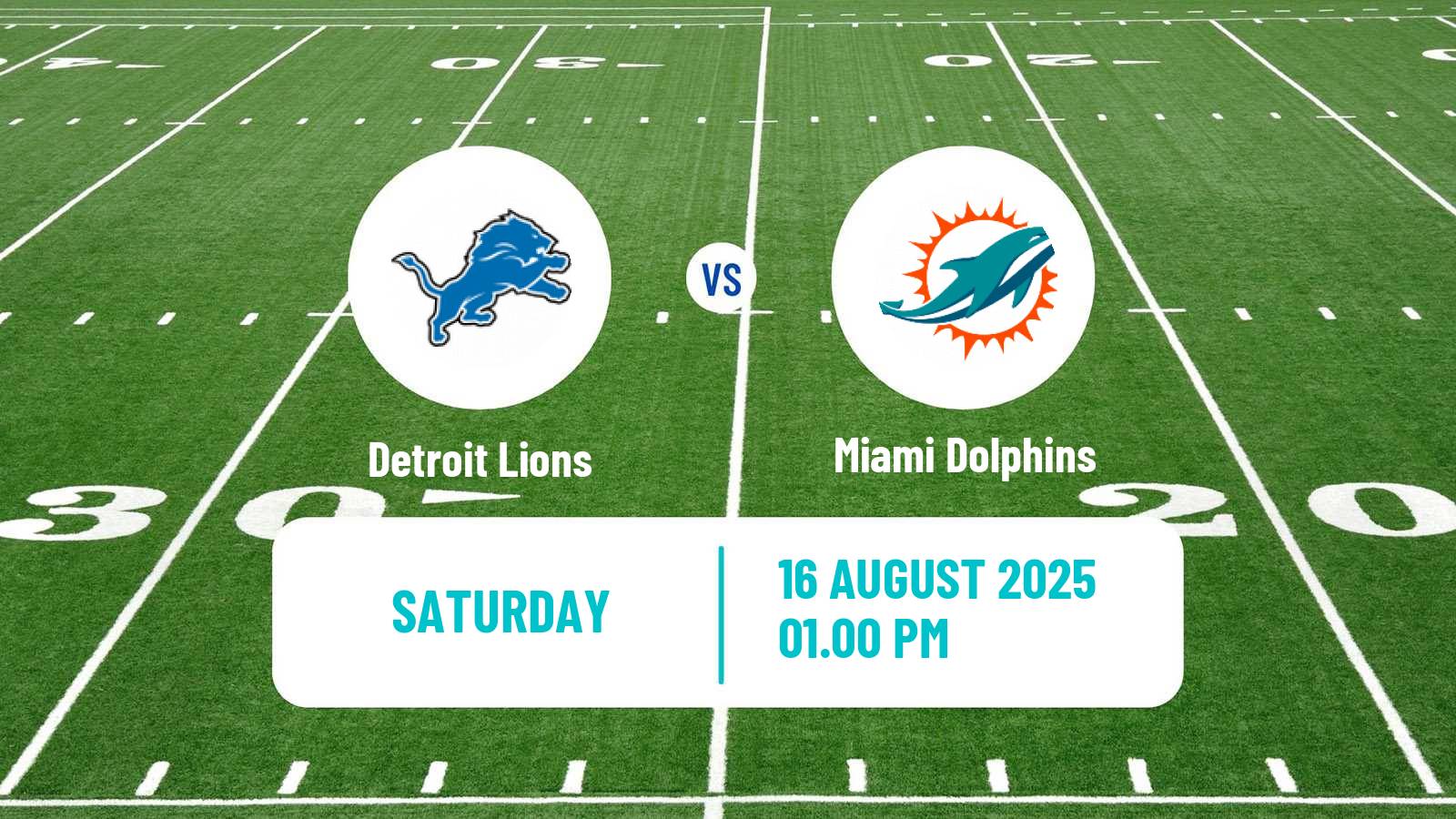 American football NFL Detroit Lions - Miami Dolphins