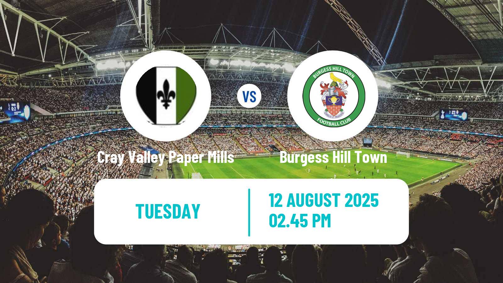 Football English Isthmian League Premier Division Cray Valley Paper Mills - Burgess Hill Town