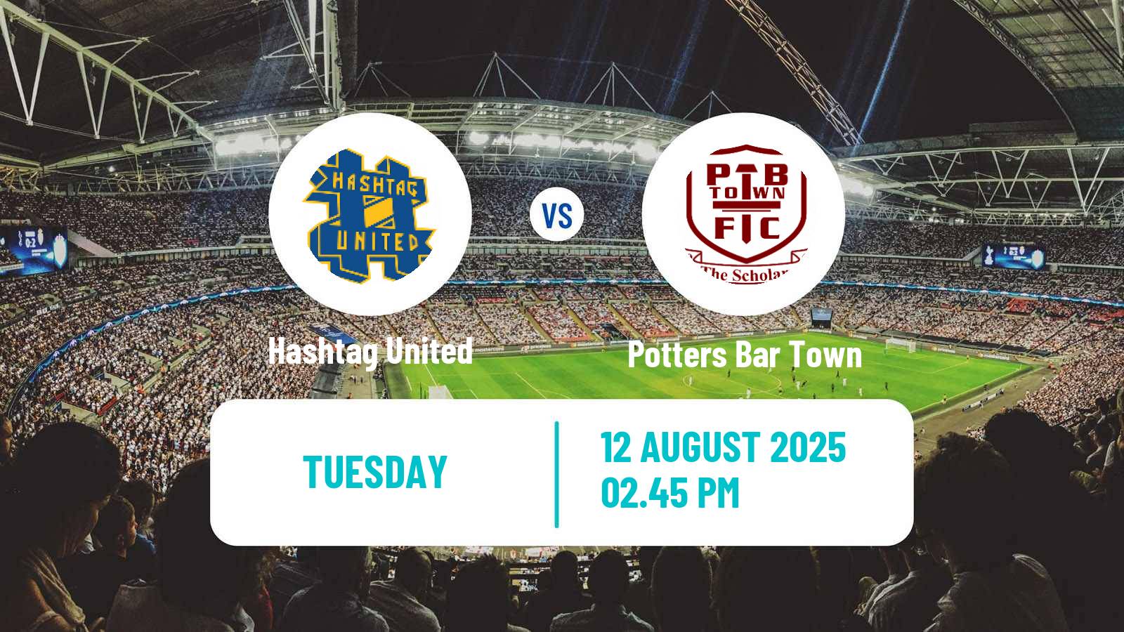 Football English Isthmian League Premier Division Hashtag United - Potters Bar Town