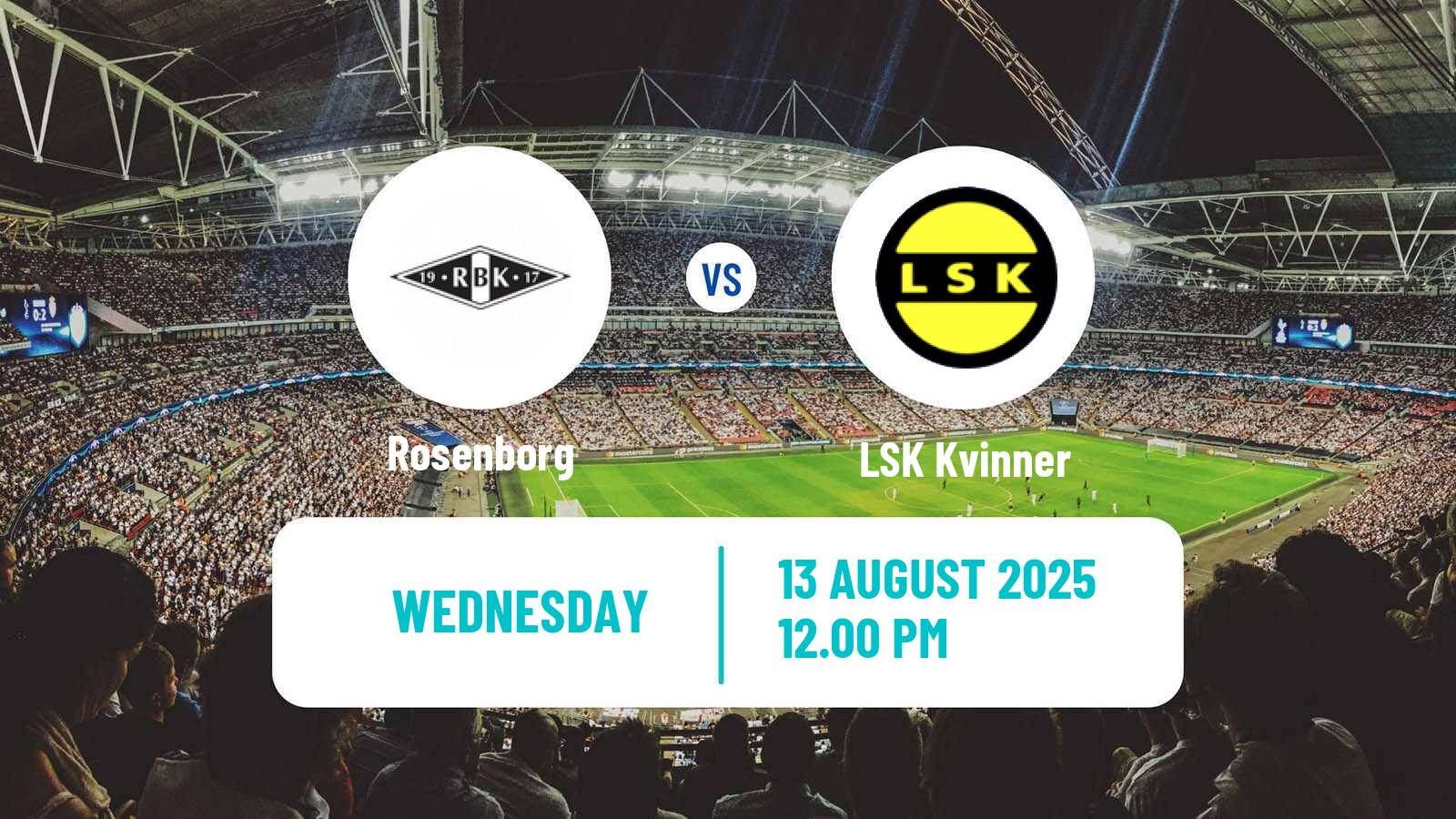 Football Norwegian Toppserien Women Rosenborg - LSK Kvinner