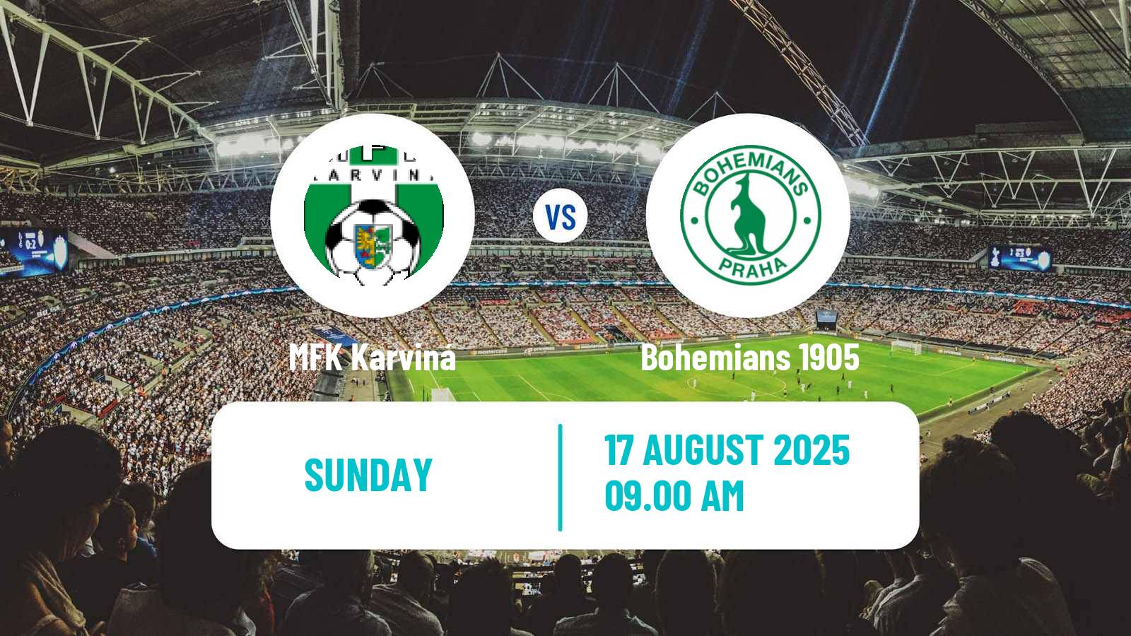 Football Czech 1 Liga Karviná - Bohemians 1905