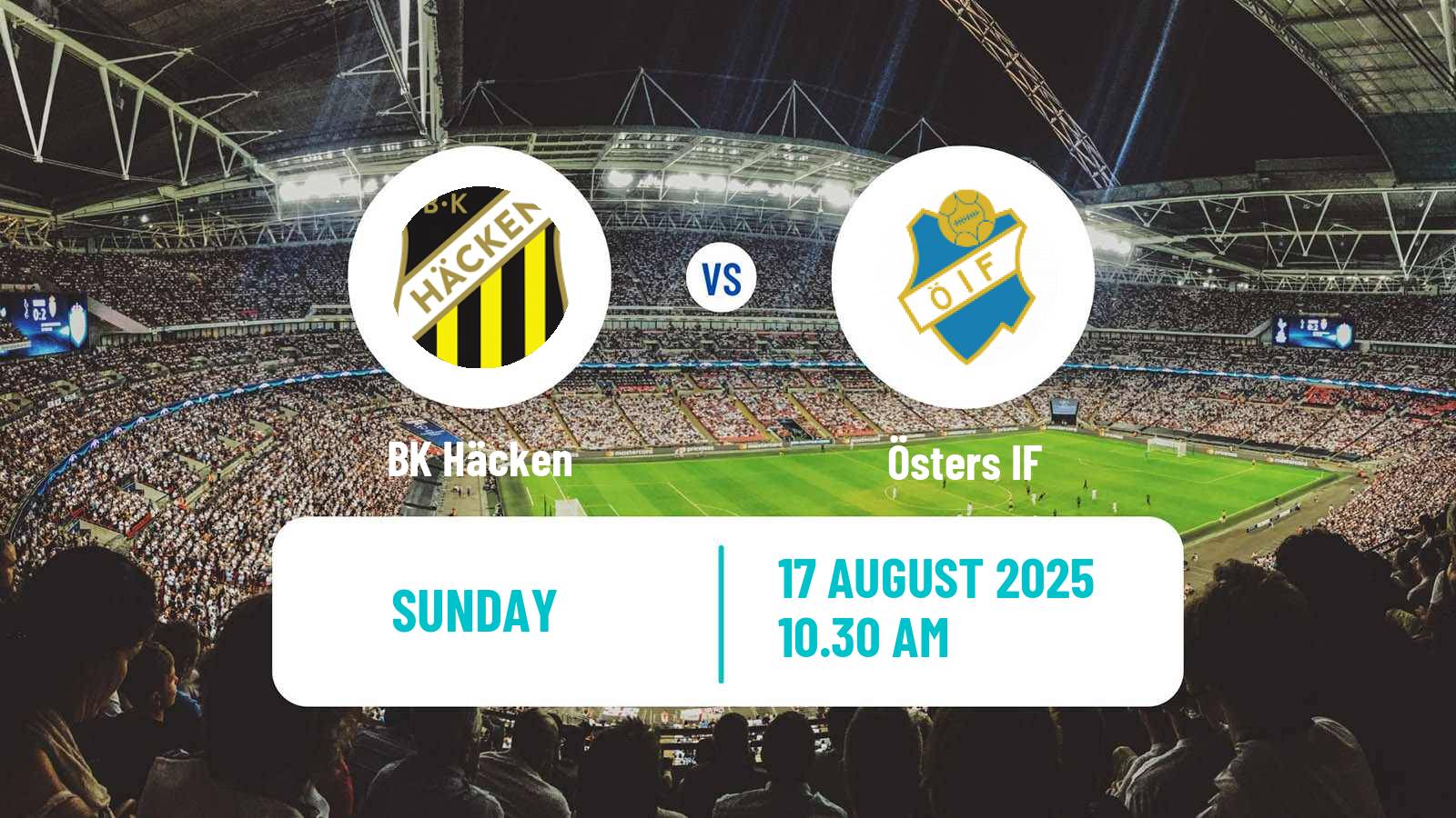 Football Swedish Allsvenskan Häcken - Öster