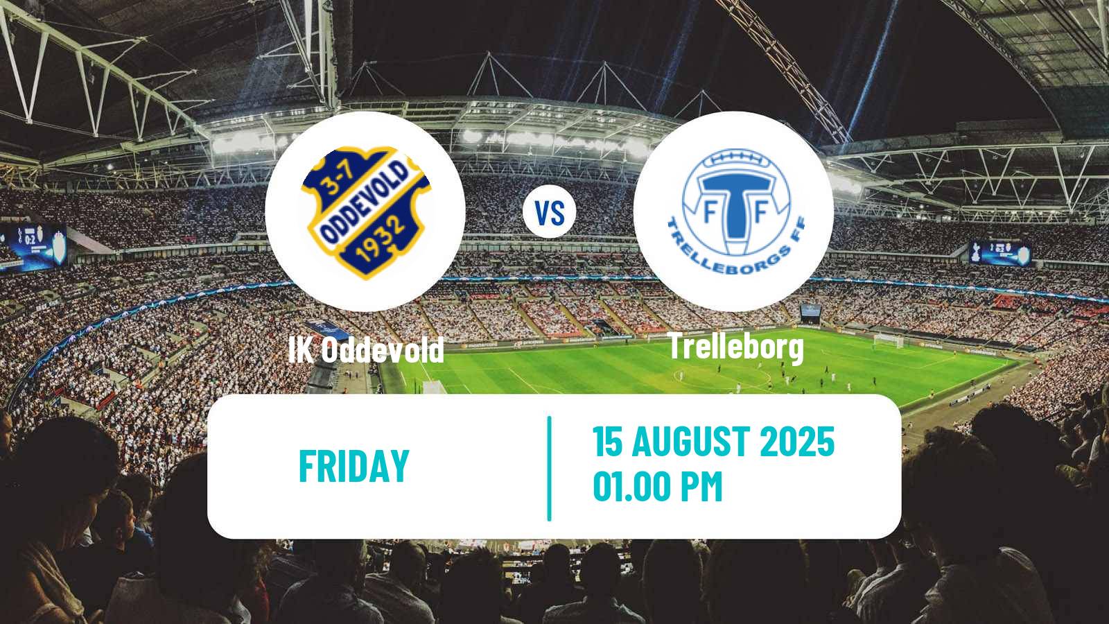 Football Swedish Superettan Oddevold - Trelleborg