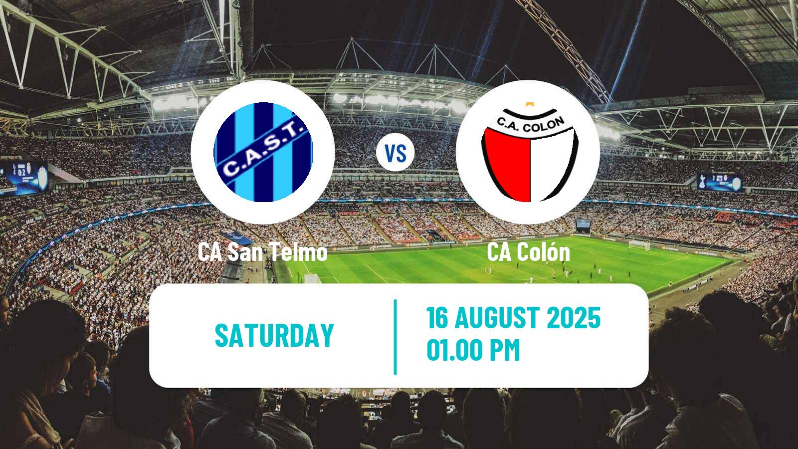Football Argentinian Primera Nacional San Telmo - Colón