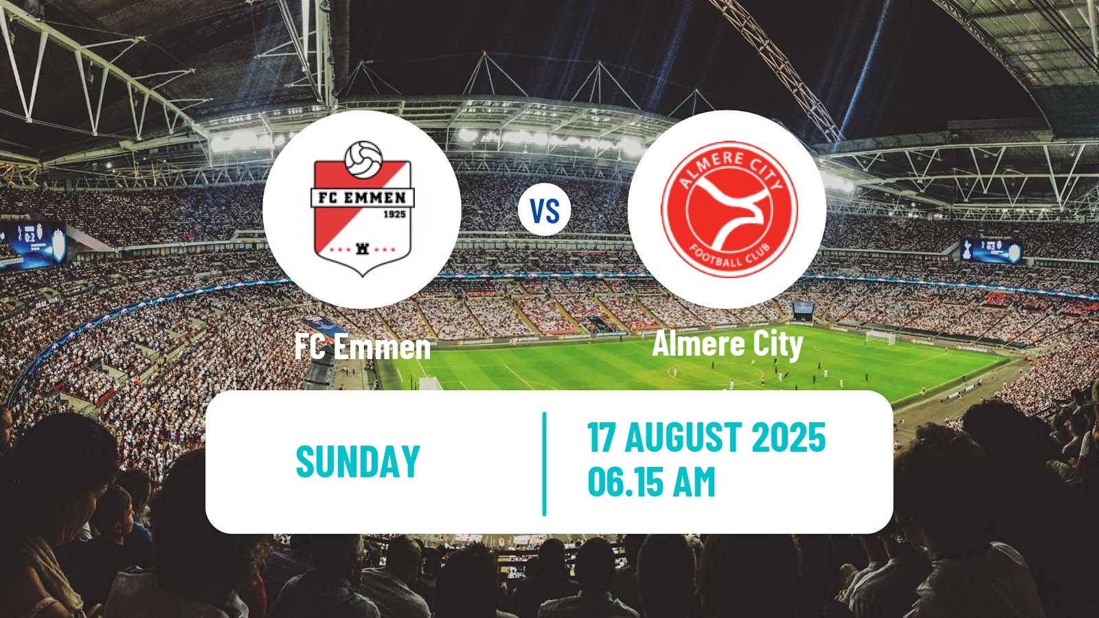 Football Dutch Eerste Divisie Emmen - Almere City