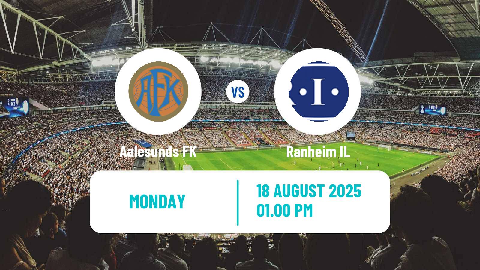 Football Norwegian Adeccoligaen Aalesunds - Ranheim