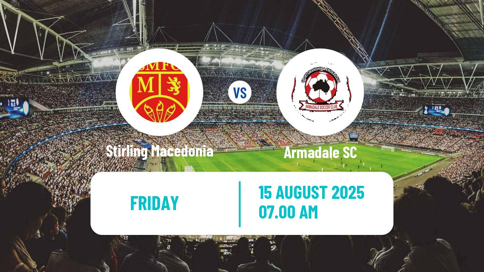 Football Australian NPL Western Australia Stirling Macedonia - Armadale