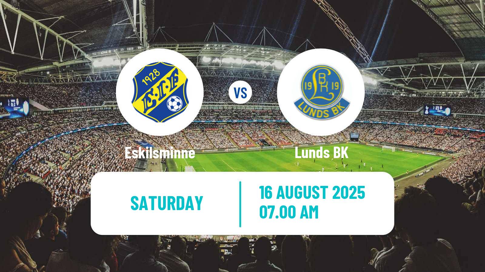 Football Swedish Division 1 Södra Eskilsminne - Lunds