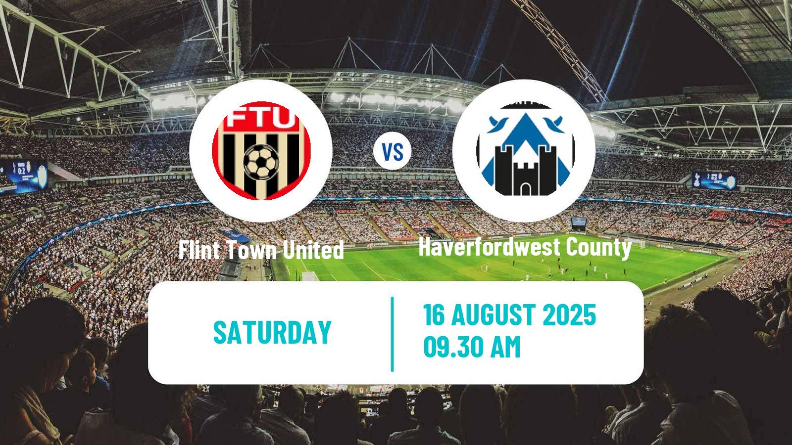 Football Welsh Cymru Premier Flint Town United - Haverfordwest County