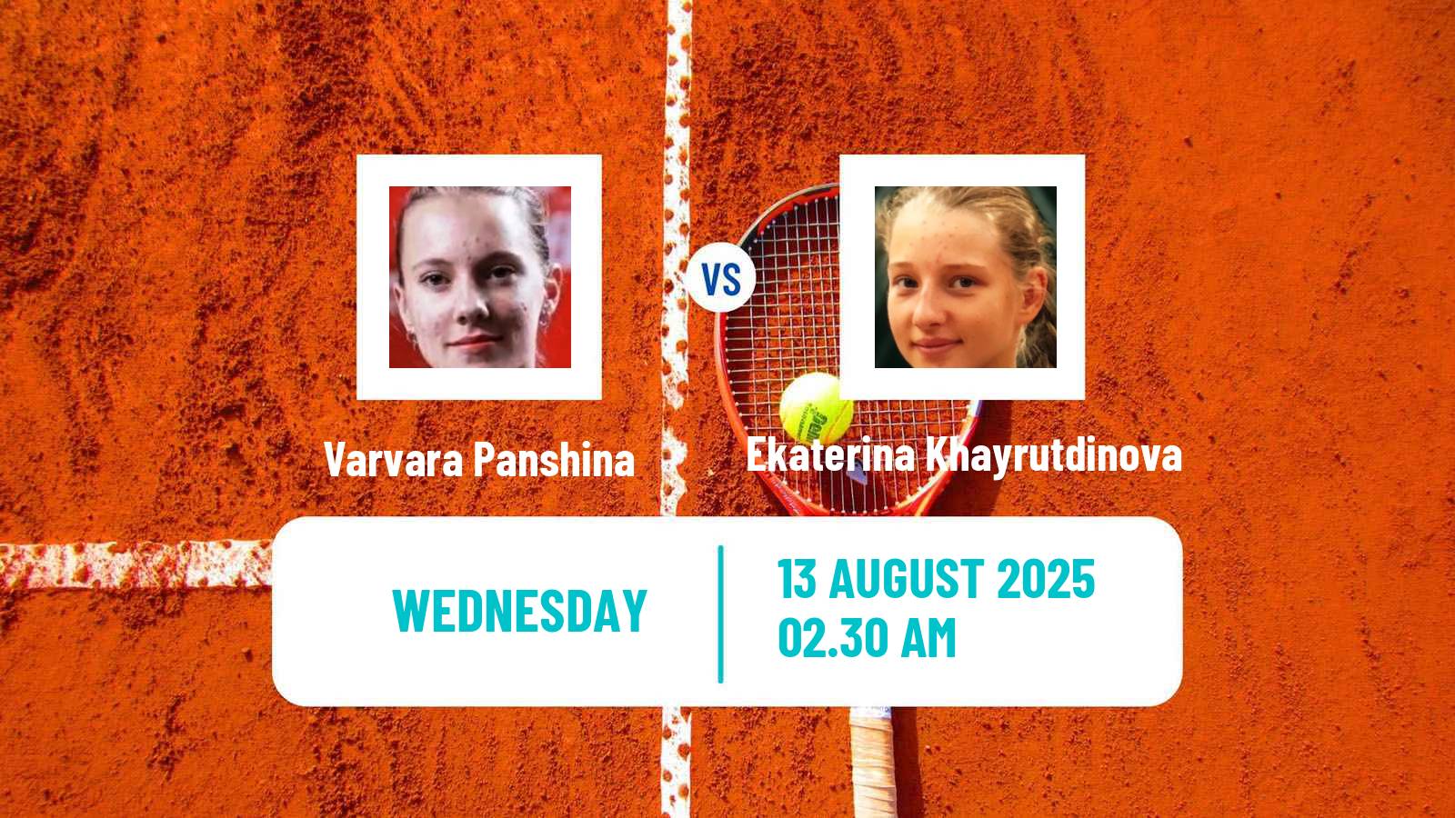 Tennis ITF W15 Astana 2 Women Varvara Panshina - Ekaterina Khayrutdinova