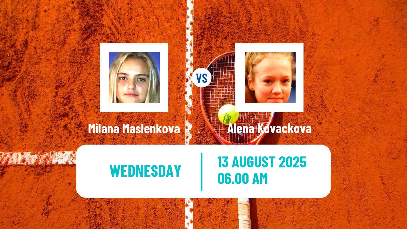 Tennis ITF W15 Monastir 29 Women Milana Maslenkova - Alena Kovackova