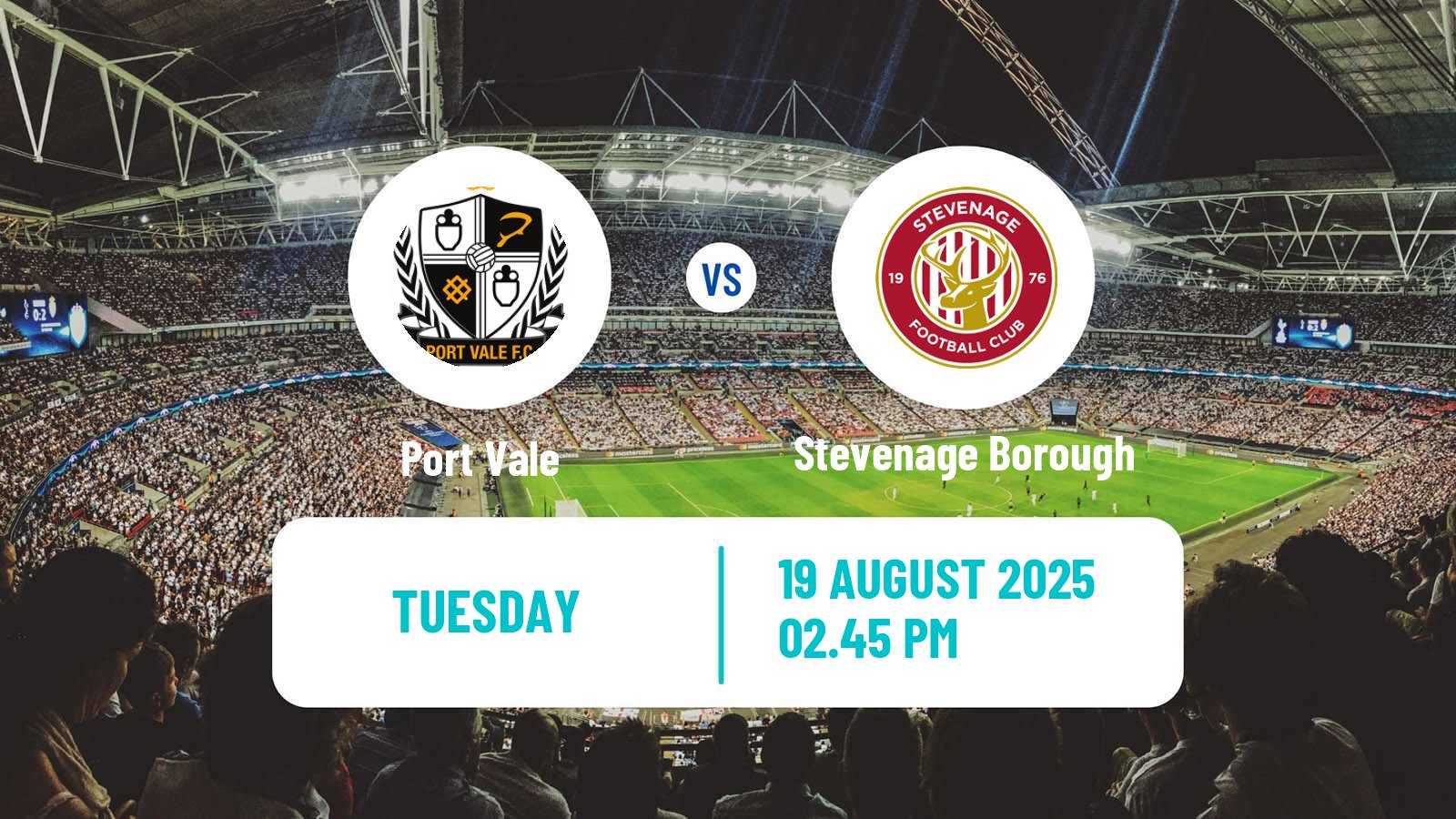 Football English League One Port Vale - Stevenage Borough