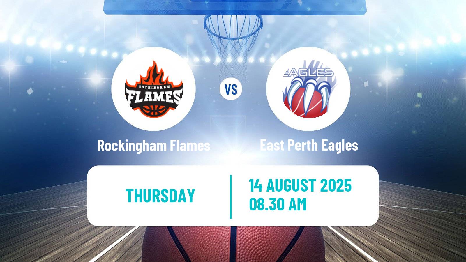 Basketball Australian NBL1 West Rockingham Flames - East Perth Eagles