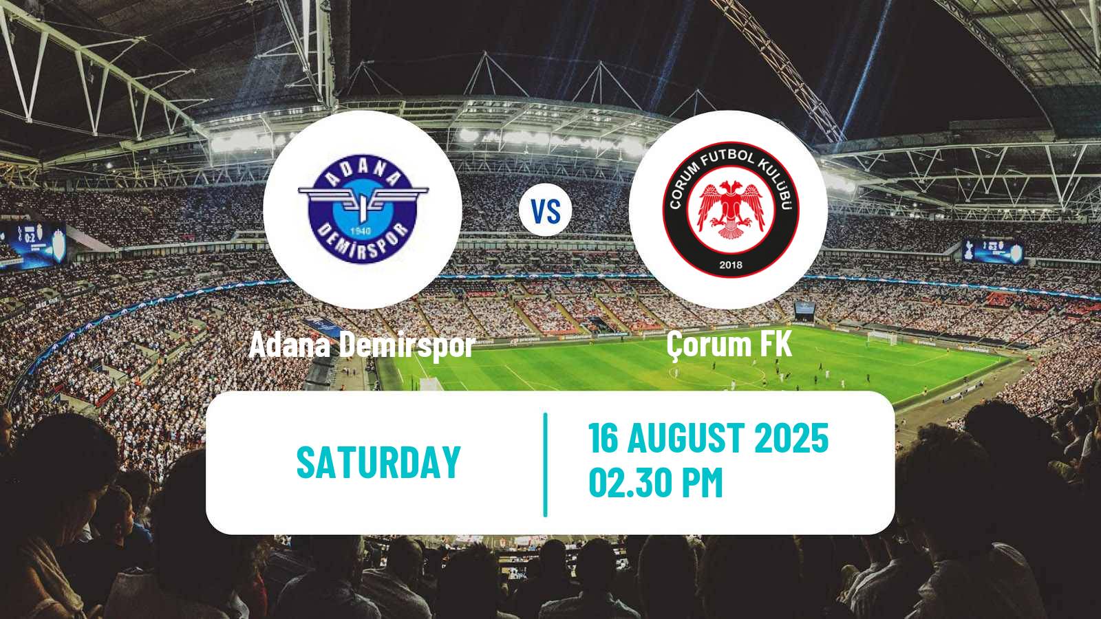 Football Turkish First League Adana Demirspor - Çorum
