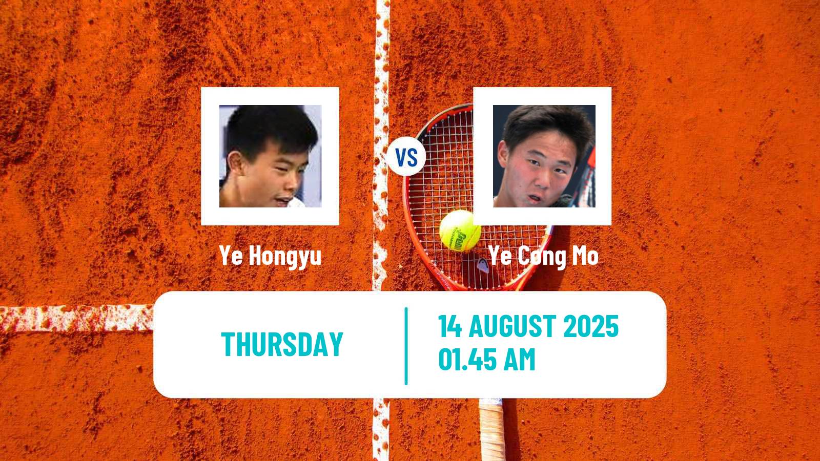 Tennis ITF M25 Yinchuan Men Ye Hongyu - Ye Cong Mo