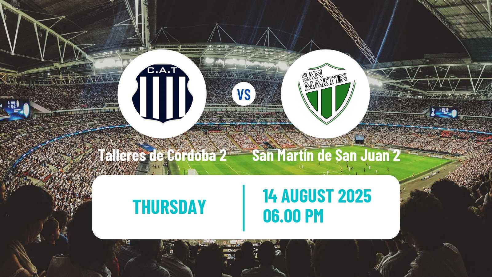 Football Argentinian Reserve League Talleres de Córdoba 2 - San Martín de San Juan 2