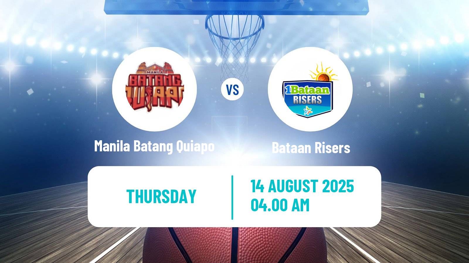 Basketball Philippines MBPL  Manila Batang Quiapo - Bataan Risers
