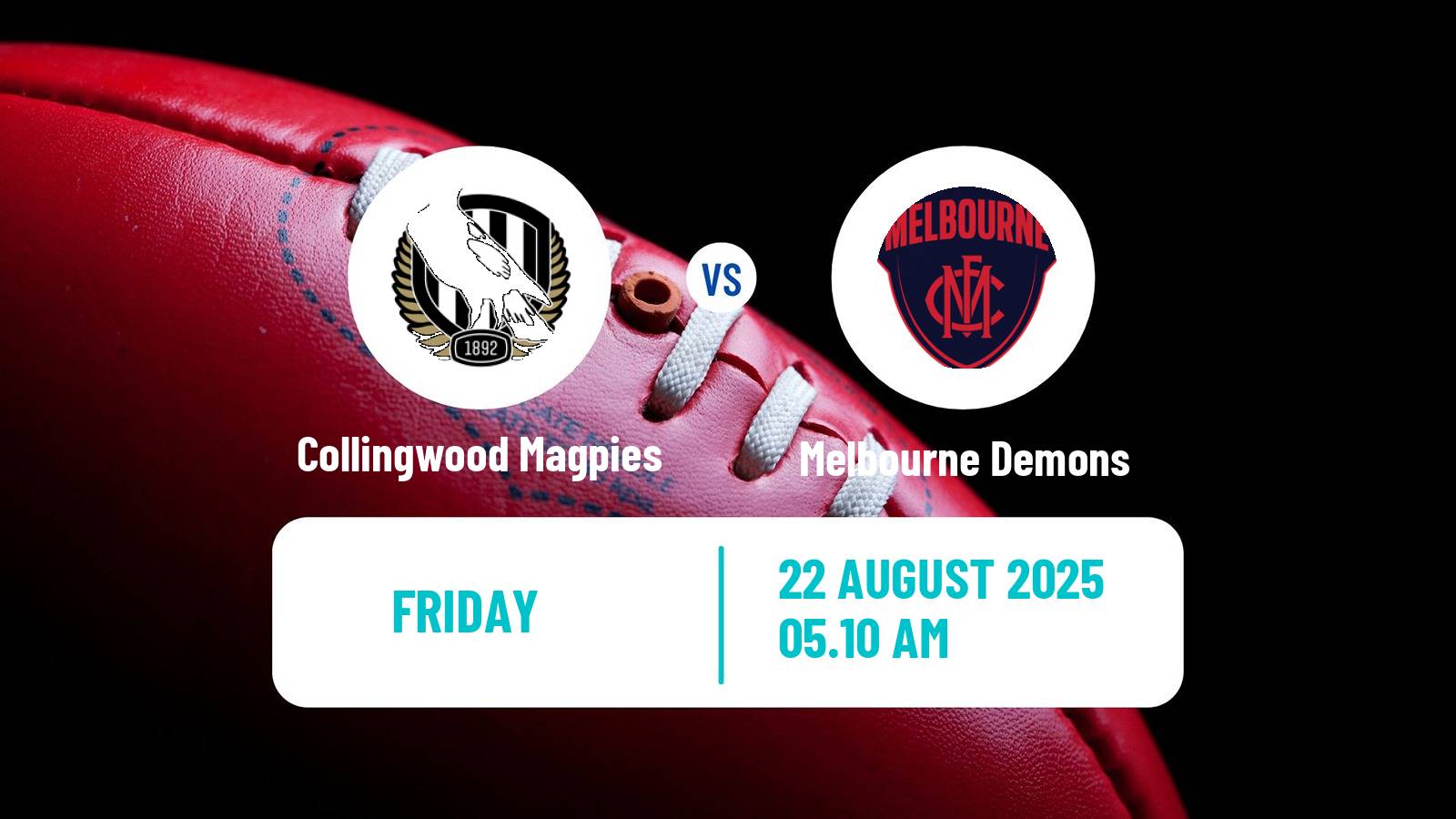 Aussie rules AFL Collingwood Magpies - Melbourne Demons