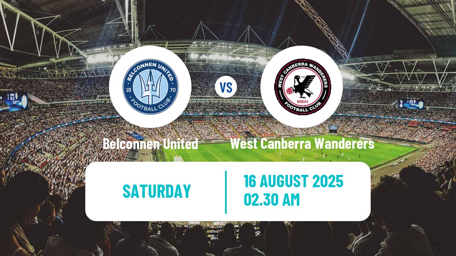 Football Australian Capital Premier League Belconnen United - West Canberra Wanderers
