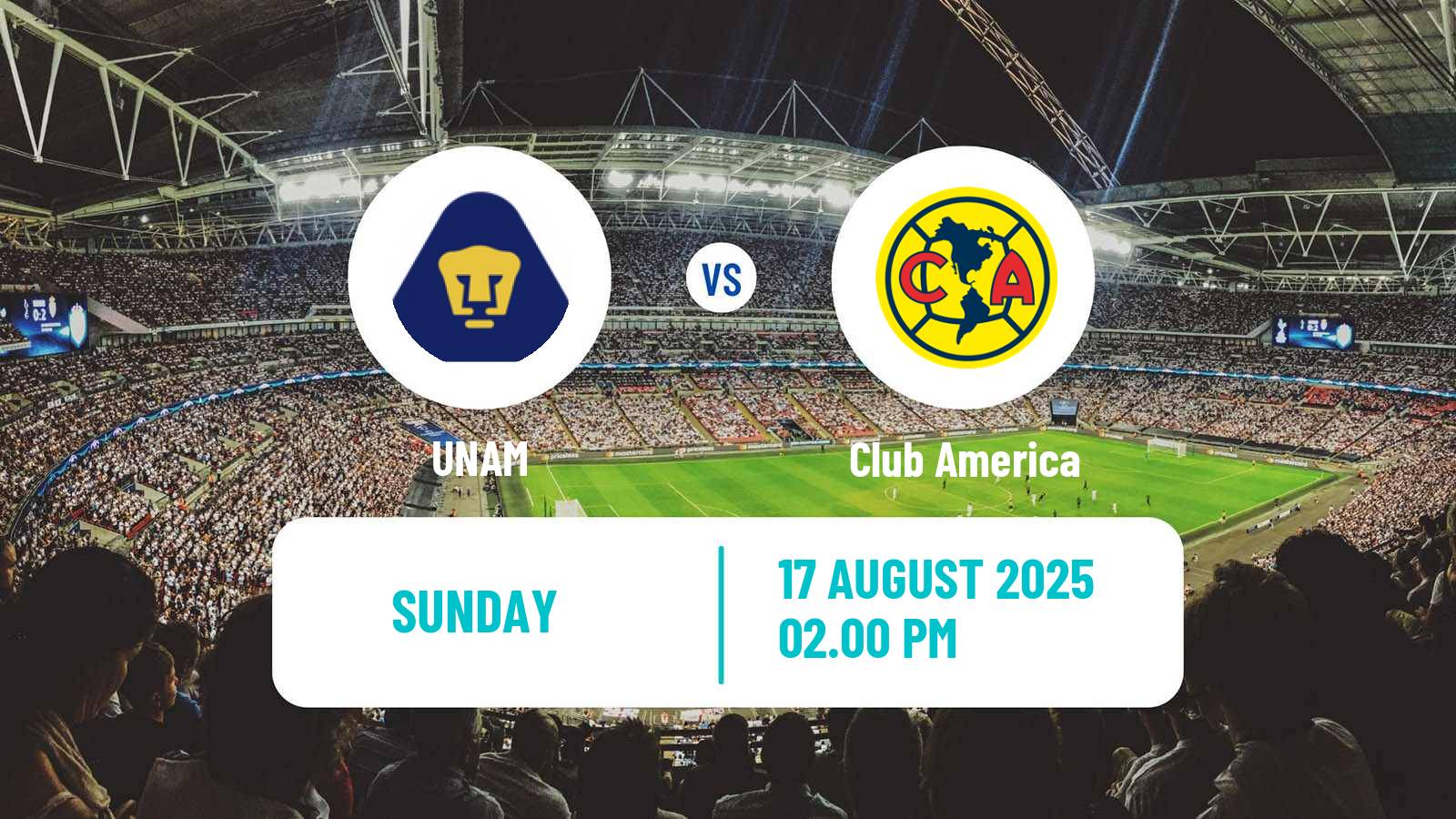 Football Mexican Liga MX Women UNAM - Club America