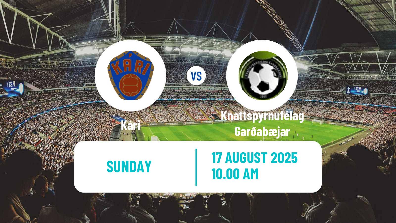 Football Icelandic Division 2 Kári - Knattspyrnufélag Garðabæjar