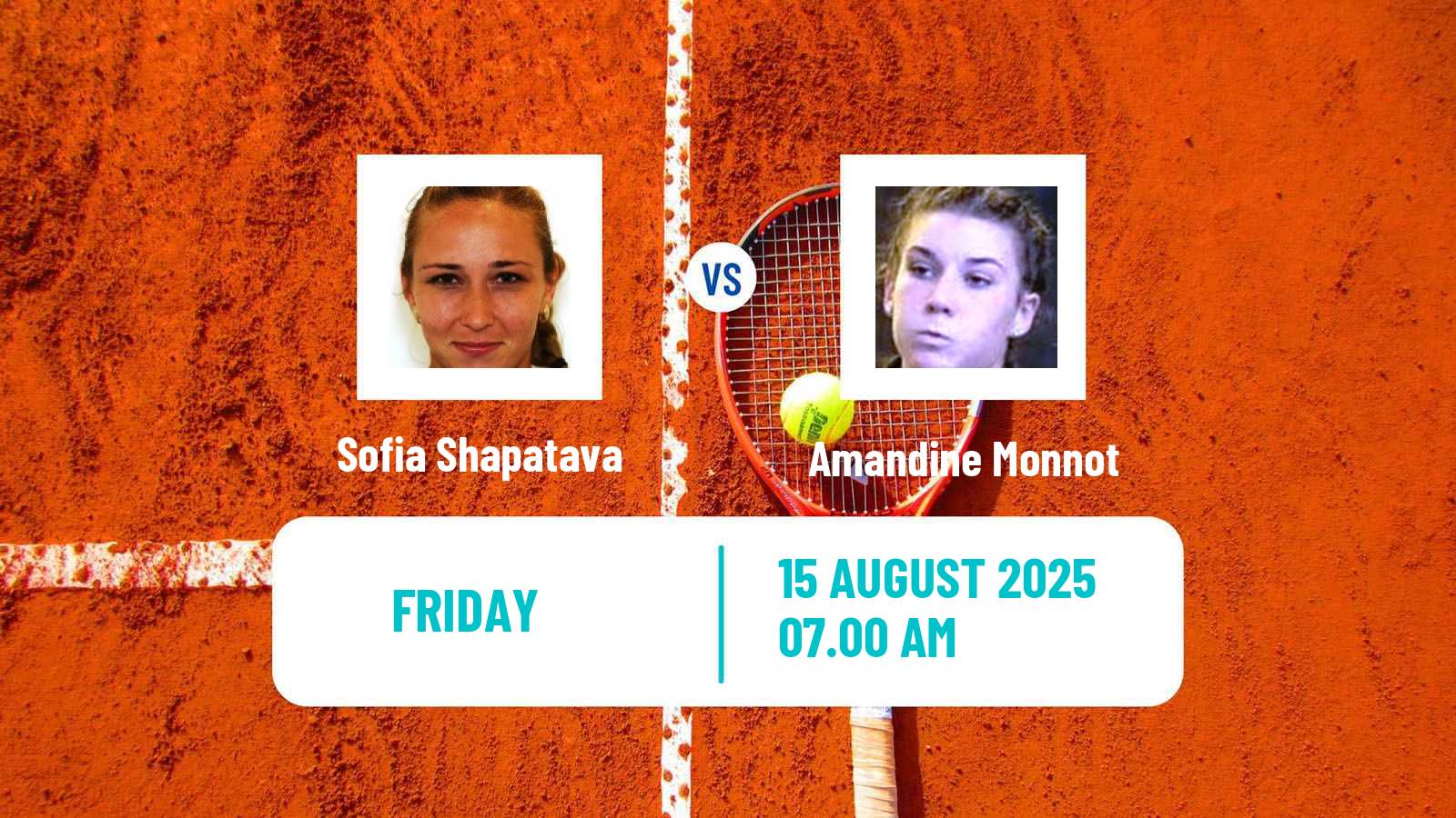 Tennis ITF W35 Erwitte Women Sofia Shapatava - Amandine Monnot
