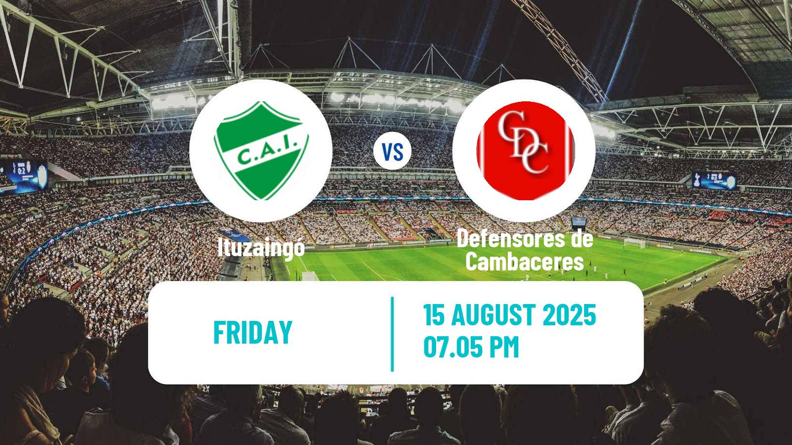 Football Argentinian Primera C Ituzaingó - Defensores de Cambaceres
