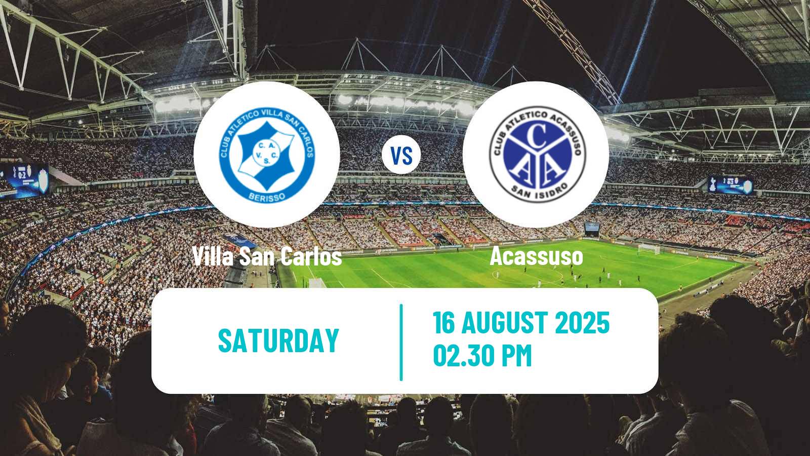Football Argentinian Primera B Villa San Carlos - Acassuso