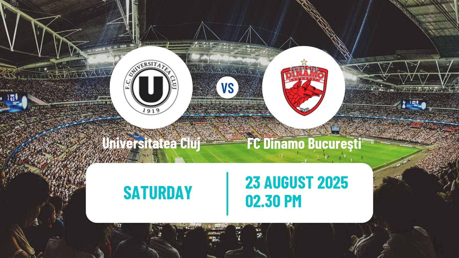 Football Romanian Liga 1 Universitatea Cluj - FC Dinamo Bucureşti